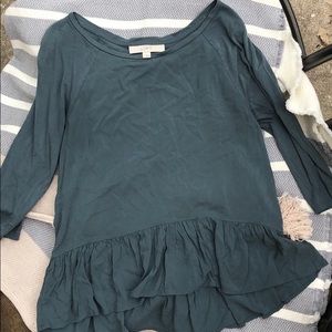 Loft Peplum 3/4 Sleeve Blouse